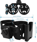 Accmor Universal Cup Holder, Stroller Cup Holder, 360° Rotatable Large Caliber Designed Bottle Holder for Stroller, Bike, Wheelchair, Walker, Scooter by TinyTreasures Baby Boutique