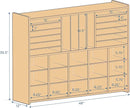 Angeles Value Line Multi-Section Storage, Classroom Shelves and Daycare Furniture, Construction Paper Organizer, 48" L x 12" W x 36" H by TinyTreasures Baby Boutique