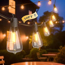 FOOMAN LED Outdoor String Lights, 50FT Outside Waterproof Patio Lights with 25+2 Shatterproof ST38 Edison Bulbs, 2700K Warm White Hanging Light, Dimmable Light for Backyard Garden Bistro Party by GreenHaven Gardens