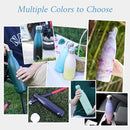 Insulated Water Bottles,17 oz Double Wall Stainless Steel Vacumm Metal Flask for Sports Travel,Lemon by CozyNest Decor