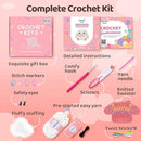 Mewaii Crochet Kit for Beginners Level 1 with 40% Extra Eco-Friendly Pre-Started Easy Yarn, Step-by-Step Video Tutorials for Adults and Kids (Sitting Bunny) by TinyTreasures Baby Boutique