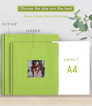 popotop Photo Album Self Adhesive with Picture Display Window,60 Pages DIY Scrapbooking Supplies Kit for 4x6 10x12 Picture,Linen Cover Memory Book for Baby Wedding, with Scraper and Metallic Pen by TinyTreasures Baby Boutique