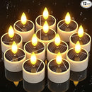 PChero 12 Pack Solar Tea Lights Outdoor Waterproof, Small Solar Lights with Dusk to Dawn Sensor, LED Tealight Candles for Lantern Garden Camping Outside Patio Home Decor,1.5" x 2.1" by GreenHaven Gardens