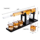 AR15 Whiskey Gun Decanter Set 1000 ml & 4 12oz Bullet Glasses by The Wine Savant