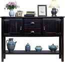 Solid Wood Farmhouse Console Table,Sofa Table with Storage Drawers and Shelves,Entryway Table for Entry Hallway Foyer Sofa Side Table,Fully Assembled(48" Espresso) by CozyNest Decor