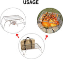 REDCAMP 13.6" Small Folding Campfire Grill, 304 Stainless Steel Firepit Grill Grate, Heavy Duty Portable Camping Grill with Carrying Bag for Outdoor Cooking Backpacking Hiking Picnics BBQ by GreenHaven Gardens