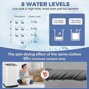 Nictemaw Portable Washing Machine 20Lbs Capacity 2.8 Cu.ft Portable Washer and Dryer Combo with 10 Programs and 8 Water Level Selections Compact Washer Machine for Apartments, Home, Dorms, Rv by CozyNest Decor