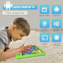 Tablet for Kids 10.1 inch Android 14, 8GB+64GB(TF 1TB) 6000mAh Kids Tablet WiFi6 Parental Control,Face Unlock, 1280 * 800 HD Screen - Green by TinyTreasures Baby Boutique