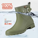 HISEA Women's Ankle Rain Boots Waterproof, Fashion Short Garden Shoes Anti-slip for Women with Comfortable Insole by GreenHaven Gardens