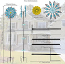 Viveta Wind Spinners,18 * 81" Large Outdoor Wind Spinner,Double-Side Wind Sculpture with 4 Sturdy Stake,Metal Windmill for Yard and Garden by CozyNest Decor