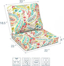 LVTXIII Outdoor Deep Seat Cushion Patio Seat and Back Cushion Set Seasonal Chair Cushion with Removable Cover and Adjustable Buckle for Home and Garden, 22"x22"x4", Pretty Paisley by GreenHaven Gardens