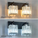 Modern Bathroom Vanity Light 2-Lights Plating Black Crystal Bathroom Wall Light Vanity Light Fixtures by CozyNest Decor