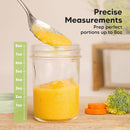 KeaBabies 4pk 8oz Glass Baby Food Containers with Lids - Leak-Proof, Microwavable Small Glass Jars, Baby Purees & Toddler Snack Storage Containers, BPA-Free, Dishwasher & Freezer Safe (Sage) by TinyTreasures Baby Boutique