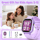 Kids Waterproof Smart Watch Girls Gift Age 3-12 with 39 Game HD Touch Screen Music Player Video Camera Pedometer Alarm Clock Toys Birthday Gifts for 6 7 8 9 Year Olds Purple by TinyTreasures Baby Boutique