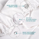 Fabdreams King Organic Cotton Mattress Protector, Waterproof, 78x82+17in, GOTS Certified, Temperature Regulating, Breathable, White by TinyTreasures Baby Boutique