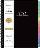 2026 Monthly Planner - 2026 Planner/Calendar, JAN 2026 - DEC 2026, Monthly Planners with Colorful Tabs, Planners for Daily Organizing - Waterproof Cover (8" x10", Notes Pages, Black) by TinyTreasures Baby Boutique