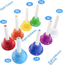 Murtenze 8Pcs Diatonic Colorful Metal Handbells Set, 8 Note Musical Bells for Holiday Birthday Gift Music Teaching(13.5cm x 7.5cm) by TinyTreasures Baby Boutique
