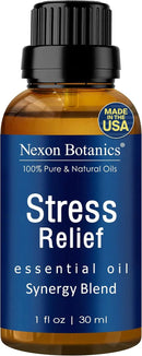 Stress Relief Essential Oil Blend 30 ml - Stress Relief & Calm Essential Oil for Diffusers & Aromatherapy - Promotes Relaxation & Rest - Nexon Botanics by CozyNest Decor