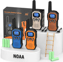 2 Way Radios for Adults Long Range Walkie Talkies for Kids Rechargeable 4 Pack, Camping Hiking Skiing Cruising Gear with Lamp, USB-C, SOS Siren, NOAA Alert, iVOX Hands-Free, One-Touch Pairing by TinyTreasures Baby Boutique