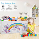 Large Toy Box Chest Organizer with Flip Lid for Kids, Collapsible Oxford Toy Storage Box with Handles for Boys Girls, Sturdy Waterproof Storage Organizer for Bedroom Playroom Nursery, 37.7×12.5×15.7'' by TinyTreasures Baby Boutique