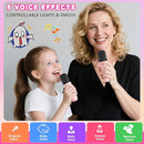 Mgaolo Upgraded Mini Karaoke Machine Toy for Kids, Portable Bluetooth Speaker with 2 Wireless Mics, Emoji & Colorful LED Lights, Home Travel & Party Play Gifts for Boys Girls (Pink) by TinyTreasures Baby Boutique