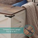 Coffee Table with Storage, Rustic White Square Coffee Tables for Living Room, Lift top Coffee Table with Large Hidden Compartment, Smart Cocktail Tables with Flip Top Lids for Home Office by CozyNest Decor