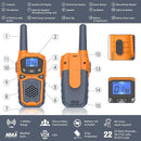 Woktok Kids Walkie Talkies, Long Range 2 Way Radio 22 Channel, Durable Toy Birthday Gifts for 6-12 Year Old Boys and Girls, Handheld Walkies Talkie for Outside Hiking Camping（No Batteries） by TinyTreasures Baby Boutique