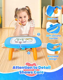 Toddlers Toys Ages 1-3, Magnetic Drawing Board, Doodle Board Pad Learning and Educational Toys for 18 Months Baby 1-3 Yr Kids Birthday Gifts - Blue by TinyTreasures Baby Boutique