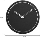 Stephanie Imports Modern Minimalist Dark Concrete Gray Silent Wall Clock (Silver) by CozyNest Decor