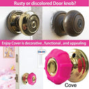 Enjoy Cover - 2 Pack Silicone Door knob Grips Maximum Grip Nonslip Arthritis & Senior Living Aids Grippy Easy Open Fits All Door Knob Universal Size Decorative (Hot Pink) by TinyTreasures Baby Boutique