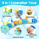 Baby Tummy Time Toys 0-6 Month Musical Stuffed Animal Plush Caterpillar Toy for Infant 6-12 Month Teething Sensory Toy with Crinkle Rattle for Babies 0-3-6 Month Newborn Boy Girl Birthday Gift 1 by TinyTreasures Baby Boutique