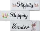 JennyGems Easter Bunny Decor 3pc Wooden Block Set, Tiered Tray, Wreath and Tabletop Decor for Easter Decorations by CozyNest Decor