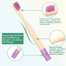 Kids Bamboo Toothbrushes, BPA-Free Soft Bristles, Eco-Friendly Natural Wooden Toddler Toothbrush, 6-Pack Travel Toothbrushes Set for Children by TinyTreasures Baby Boutique