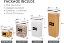 Airtight Food Storage Containers with Lids, Vtopmart 24 pcs Plastic Kitchen and Pantry Organization Canisters for Cereal, Dry Food, Flour and Sugar, BPA Free, Includes 24 Labels，Black by CozyNest Decor