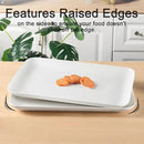 DELLING Large Serving Platter, 18" x 12.3" Serving Tray-Set of 2, White Platters for Serving Food, Serving Trays for Party, Fruit, Appetizer, Serving Trays for Entertaining at Parties and Weddings by CozyNest Decor