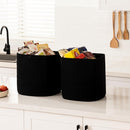 joybest Cube Storage Bins Set of 4, 13inch Cube Baskets Organizer for Nursery, Square Cotton Rope Baskets for Shelves Organizing, Kids Toy, Closet Storage, Black by TinyTreasures Baby Boutique