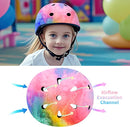 Adjustable Color Gradient Skateboard Helmet for 3-5-8-14+Ages【Toddler Kids Youth Adult】 Girls Boys Woman.Bike Helmet for Multi-Sports Cycling Bicycle Scooter Inline Roller Skate Rollerblading by TinyTreasures Baby Boutique