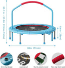 CLORIS 38in/48in Folding Trampoline - Max Load 220lbs / 450lbs Mini Trampoline Rebounder Trampoline for Adults with Adjustable Foam Handle, with safty Padded Cover Best Gift for Kids/Adult by TinyTreasures Baby Boutique