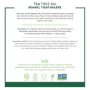 Desert Essence Tea Tree Oil & Fennel Toothpaste, 6.25 oz - Fluoride Free, Gluten Free, Vegan, Non-GMO - Oral Care with Baking Soda & Sea Salt for Healthy Teeth & Gums, Fresh Breath by CozyNest Decor
