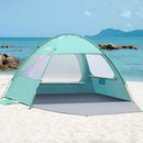 OutdoorMaster Beach Tent for 3/4 Person - Easy Setup Sun Shade Shelter, Portable Beach Shade Sun Canopy with UPF 50+ UV Protection, Removable Skylight Family Size by TinyTreasures Baby Boutique