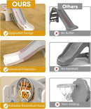 YUFU 9 in 1 Toddler Slide Set, Kids Slide for Toddlers Age 1-3, Toddler Playset with Basketball Hoop and Ball, Outdoor Indoor Playground for Toddlers 1-3 (Beige+Gray) by TinyTreasures Baby Boutique