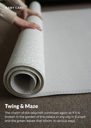 Baby Care Play Mat (Medium, Hygge - Twig & Maze) 73’’ x 49’’ Original One-Piece Reversible Rollable Waterproof Play Mat for Infants, Babies, Toddler, and Kids by TinyTreasures Baby Boutique