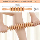 Wood Massage Roller Wood Therapy Massage Tools Body Roller Cellulite Roller Deep Tissue Muscle Roller Wooden Massager for Lymphatic Drainage, Maderoterapia, Muscle Pain Relief(Straight) by CozyNest Decor