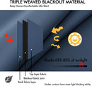 ANRODUO Back Tab Blackout Curtains for Bedroom Living Room, Rod Pocket Pinch Pleated Thermal Insulated Room Darkening Curtains 96 Inches Long 2 Panels, Stone Blue, 42 x 96 Inch by TinyTreasures Baby Boutique