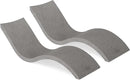 Ledge Lounger - Signature Chaise - Inside Pool & Sun Shelf Lounge Chair - Designed for Shallow Shelves Up to 9” - Compatible with All Pool Types - Poolside & Sun Deck Tanning - Set of 2 - Sandstone by GreenHaven Gardens