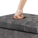 Joveco 24" Rectangular Ottoman with Storage for Living Room, Upholstered Storage Bench Foot Stool and Seat with Lift Off Lid, Coffee Table Footrest for Bedroom by CozyNest Decor