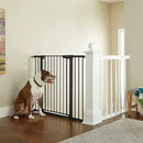 Cumbor 36" Extra Tall Baby Gate for Dogs and Kids with Wide 2-Way Door, 29.7"- 46" Width, and Auto Close Personal Safety for Babies and Pets, Fits Doorways, Stairs, and Entryways, Black by TinyTreasures Baby Boutique