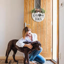 Asoulin Welcome Wreath 'We Hope You Like Dogs' Spring Decor Farmhouse Door Sign for Front Door Decor - Welcome Wreath Hanging Sign for Dogs Lovers Housewarming Gift by CozyNest Decor