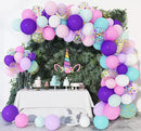 Amandir 134pcs Unicorn Balloons Arch Garland Kit, Unicorn Birthday Party Decorations for Girls Confetti Light Purple Aqua Blue Pink Balloons Set Wedding Baby Shower Party Supplies by CozyNest Decor