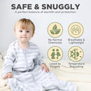 Mama Cheetah Baby Sleep Sack with Sleeves, 0.5 TOG Organic Cotton Wearable Blanket and Two-Way Zipper, Swaddle Transition Long Sleeve Sleeping Bag for Newborn Infant Toddler, 6-12 Months by TinyTreasures Baby Boutique